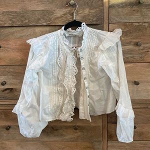 Free people off white button down top NWT size XS